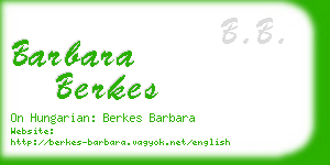 barbara berkes business card